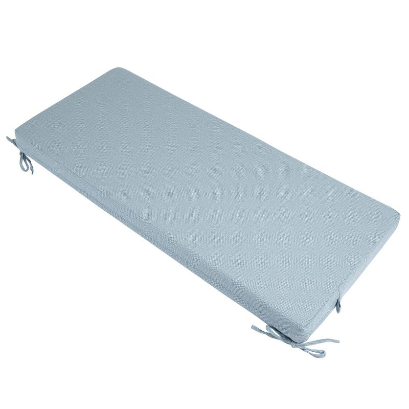 IN4 Care Patio Bench Cushion Covers for Outdoor Furniture with Ties,Water Resistant Loveseat/Settee Cushion Slipcover 54x18x3 Inch for Swing Porch Garden(Replacement Cover Only)-Frost Blue - Image 5